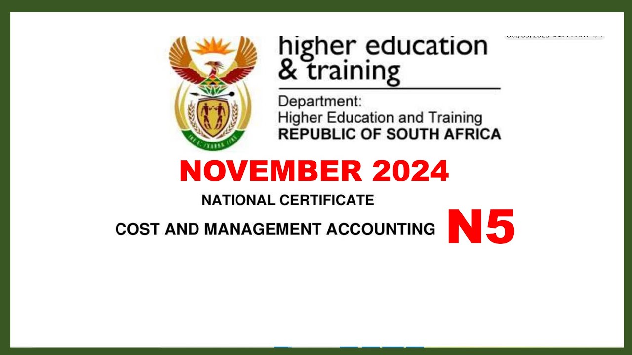 COST AND MANAGEMENT ACCOUNTING N5 NOVEMBER 2024 FIRST IN FIRST OUT (FIFO)