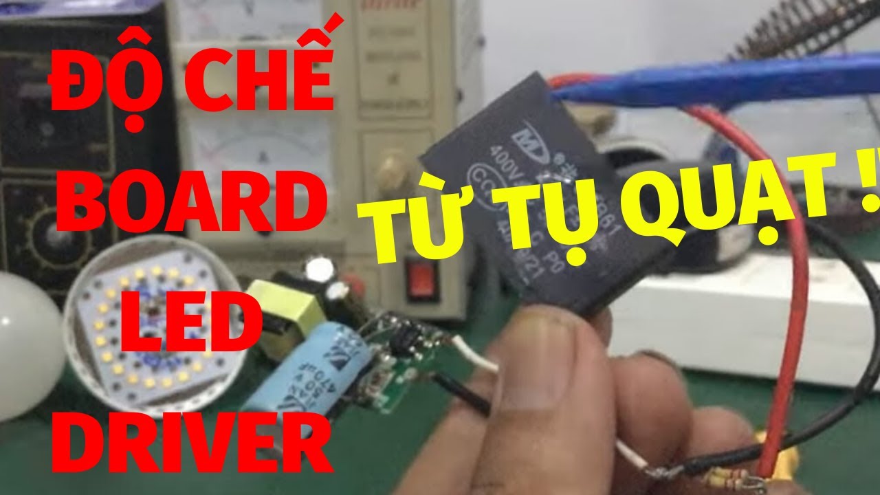 Sửa led driver - cách độ chế mạch led driver hư thành mạch nguồn hạ áp từ nguồn 220V AC