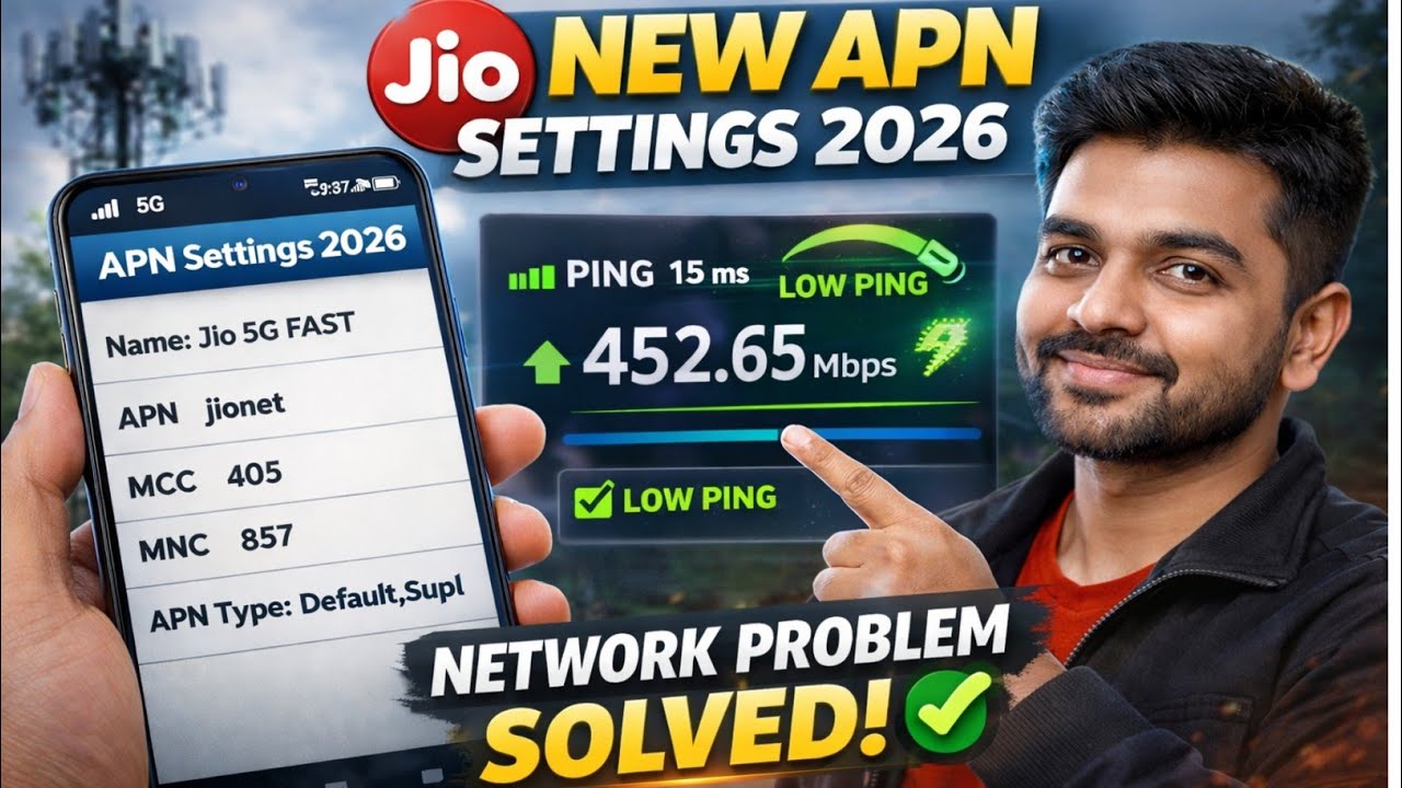 📶Jio New APN Settings 2026 🔥 | Jio Network Problem Solved ✅|Jio APN Settings 2026 | jio ping problem
