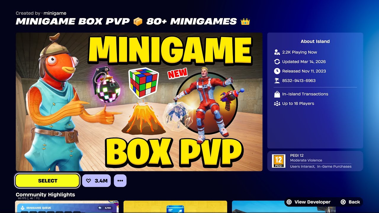 Fortnite Minigame Box PVP 80+ Minigames (Project Hail Mary)