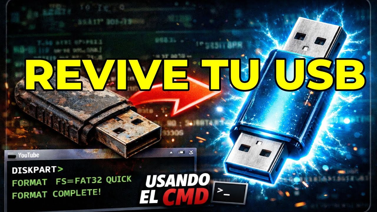 Como Revivir una Memoria USB Vieja Usando en CMD desde tu PC con Windows