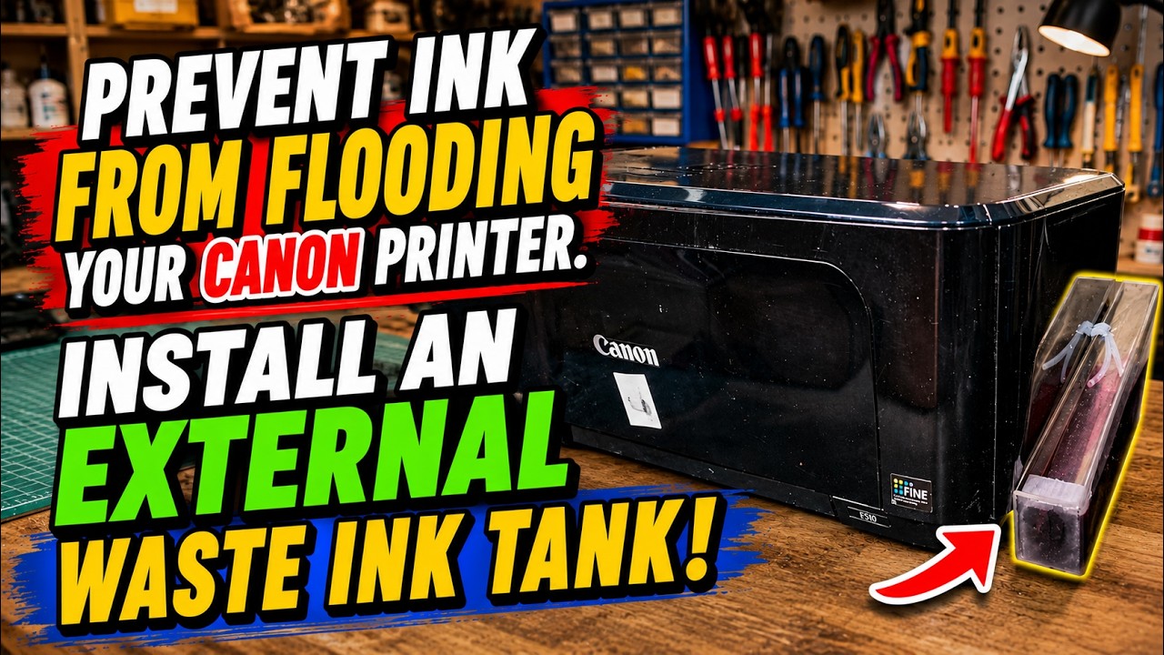 How To Install An External Waste Ink Tank On Canon E510