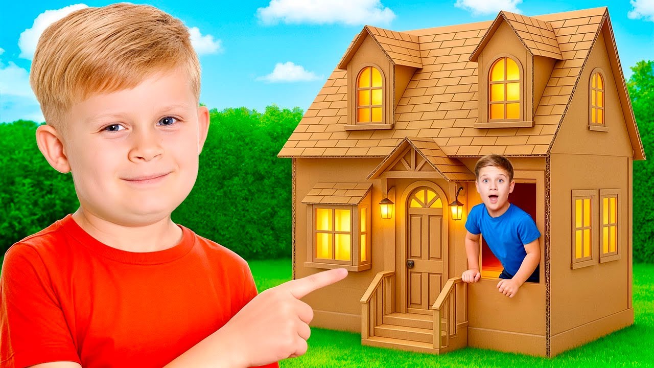 Oliver & RICH vs POOR vs GIGA RICH Playhouse Challenge! 💰🏠