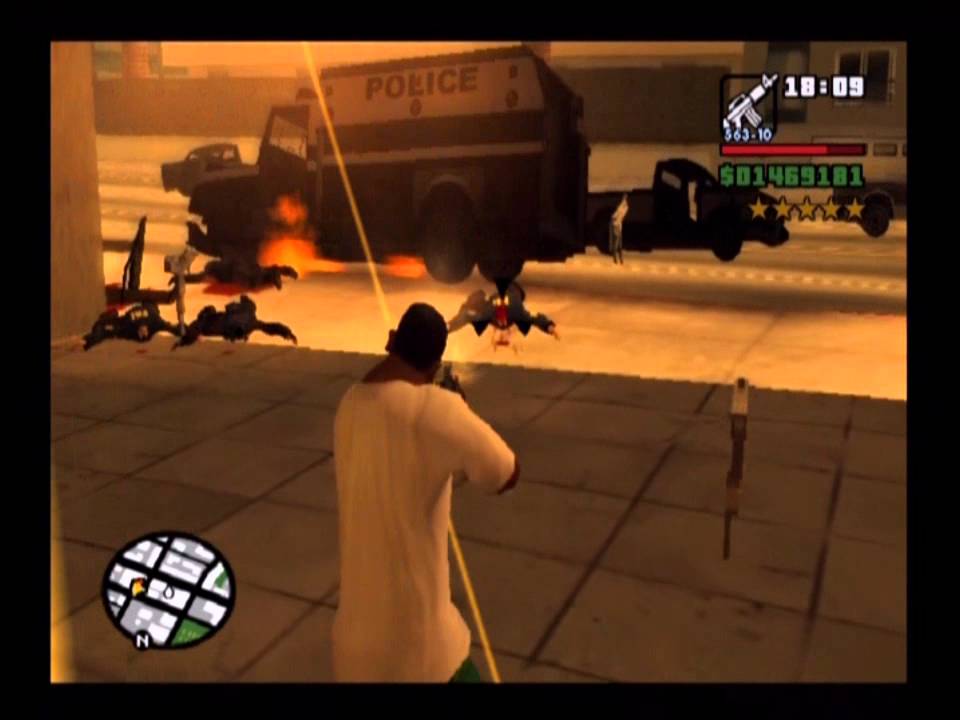 GTA SAN ANDREAS MINIGUN RAMPAGE