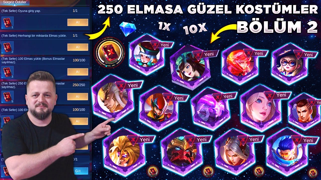 ABONELERİMİN HESABINA 250 ELMASA MÜKEMMEL KOSTÜMLER ÇIKARTTIM MLBB X DUCATI ÇEKİLİŞİ 2. BÖLÜM