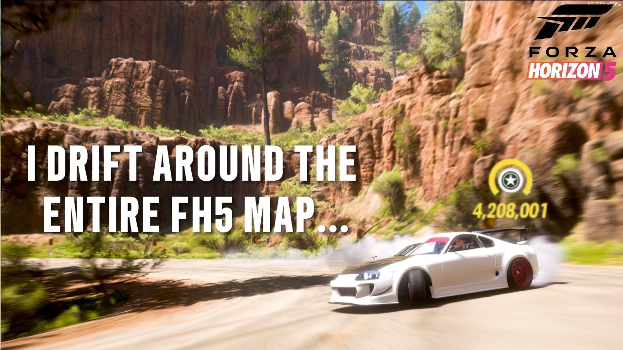 DRIFTING AROUND THE ENTIRE FORZA HORIZON 5 MAP WITHOUT CRASHING - FORMULA DRIFT #34 SUPRA MKIV