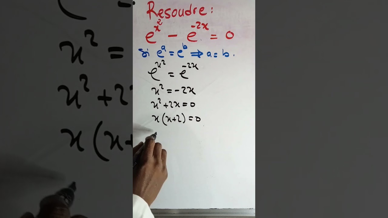 Fonction Exponentielle: Résolution d'équations.