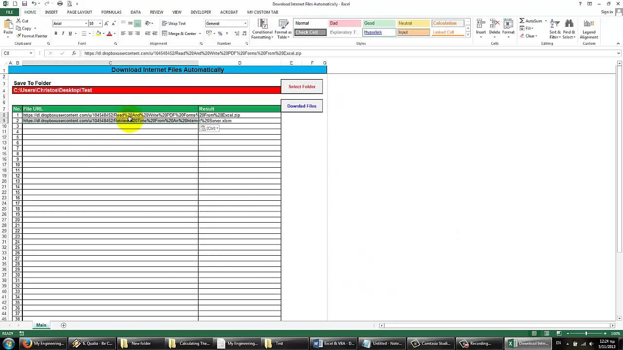 Excel & VBA - Download Internet Files Automatically