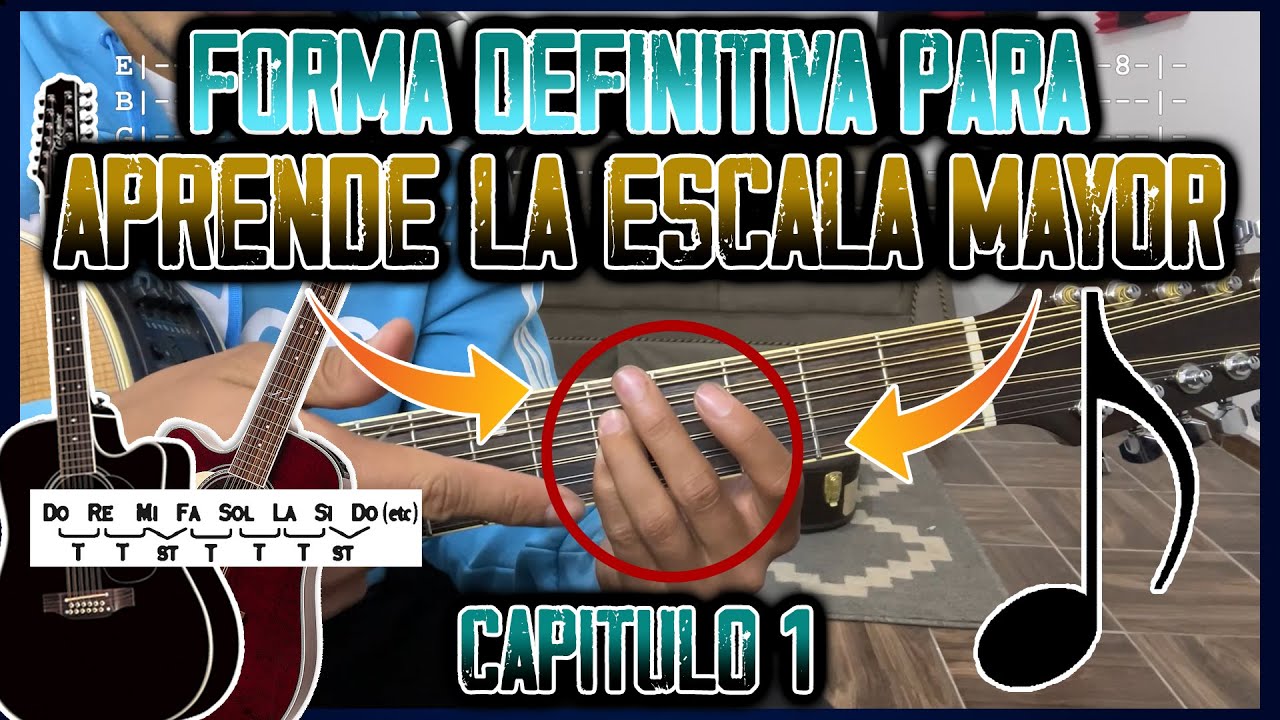¡Forma definitiva de aprender la ESCALA MAYOR! - DIFERENTES FIGURAS - CON TABS