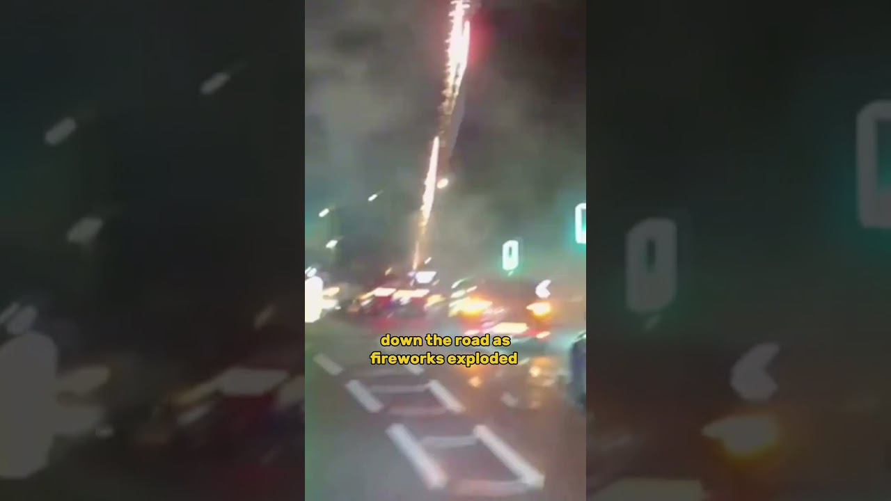 Police chase man letting off fireworks from car window
