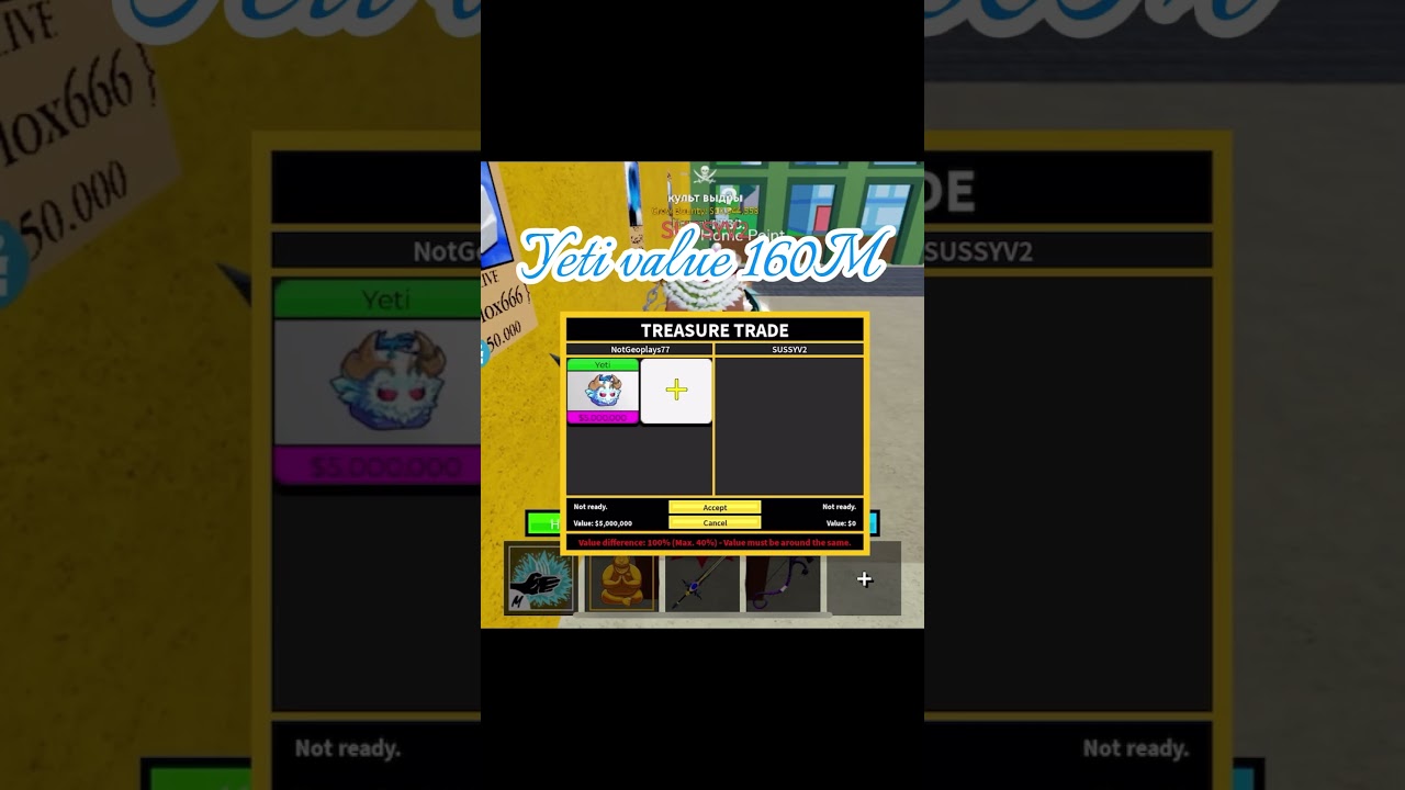 What do people trade for yeti fruit in blox fruits pt 2 #bloxfruits