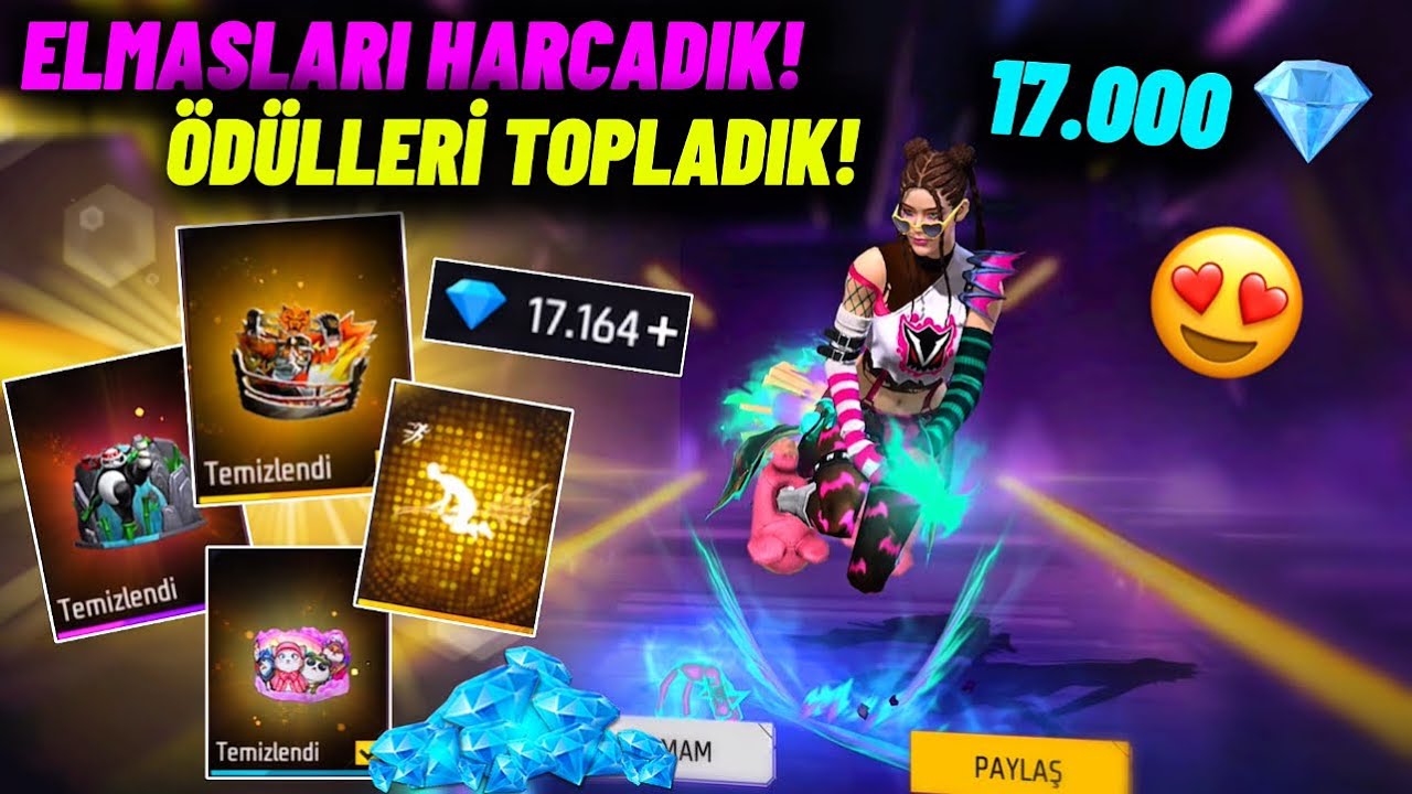 B&Ouml;YLE BİR ELMAS HARCAMA TAHMİN ETMEMİŞTİM! 17.000 ELMAS OTOMATLARI &Ccedil;EVİRDİK! | Free Fire 