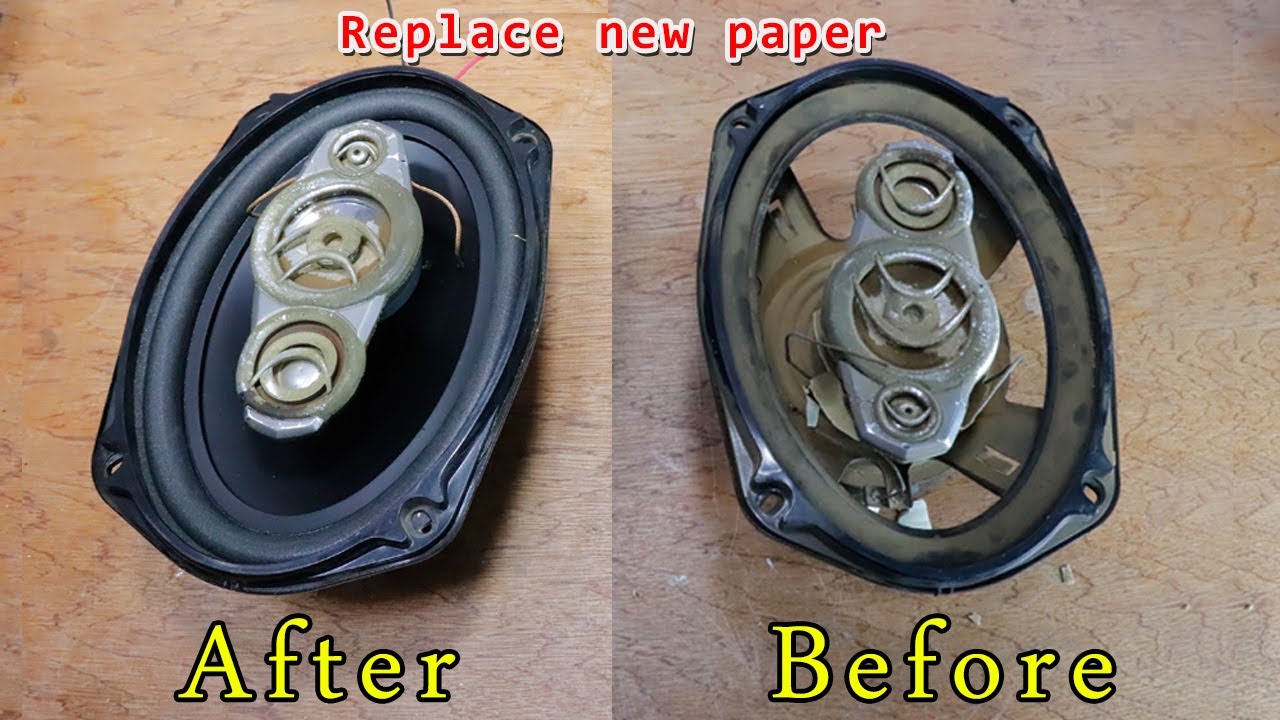 Repair and change new Paper Speaker of Pioneer Dj, TS A6995 350W, Made in Korea