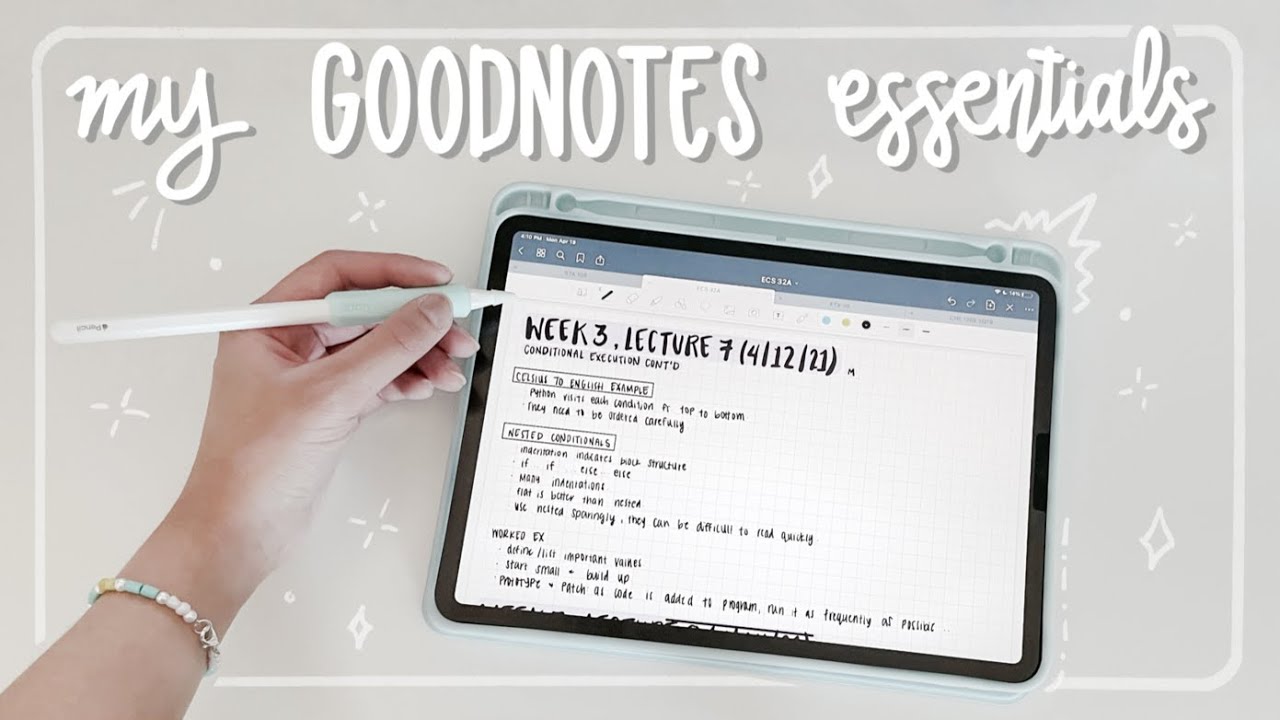 my goodnotes essentials ✰ templates, brush size, techniques!