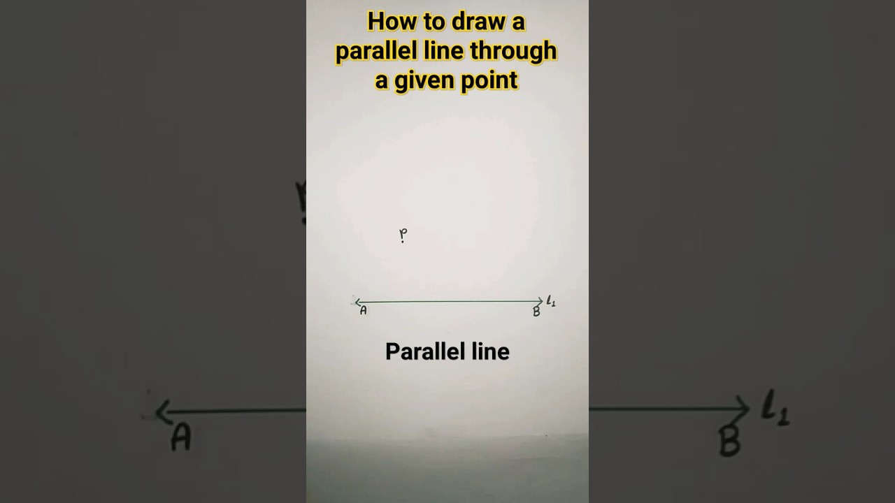 how to draw a parallel line through a given point#parallel line#shorts#ytshorts#viral#easy method