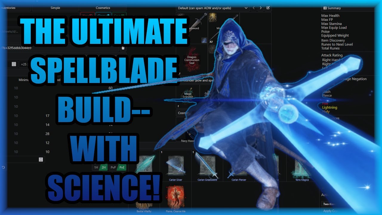САМЫЙ МОЩНЫЙ билд Spellblade — с НАУКОЙ! — Руководство по билду Elden Ring Intelligence