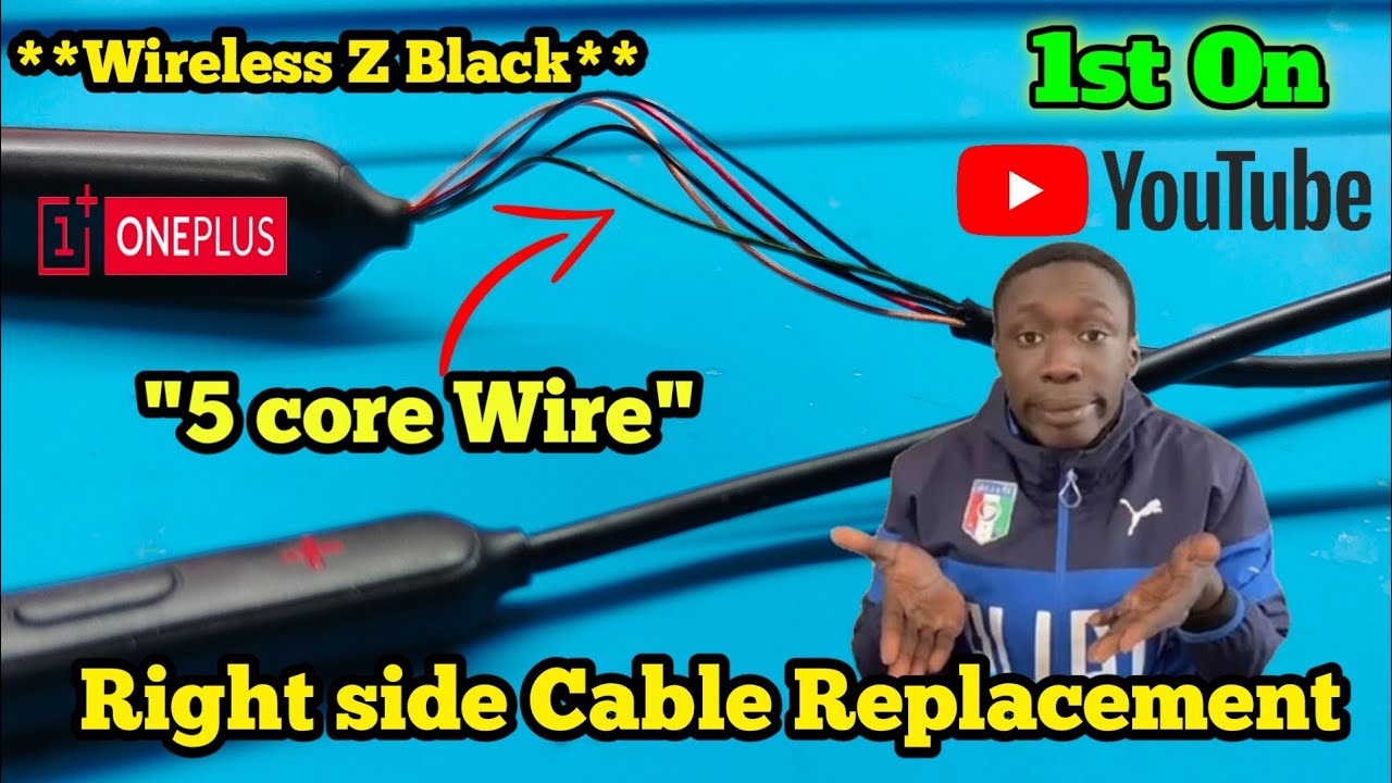 How To Replace Fraying Audio Cable In OnePlus wireless Z || Right side