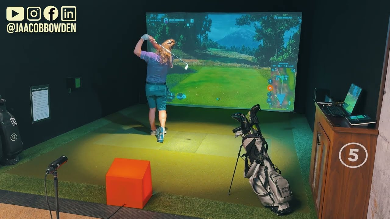 Pro Golfer Plays Yellowstone Club on TrackMan | Five Iron Golf Detroit