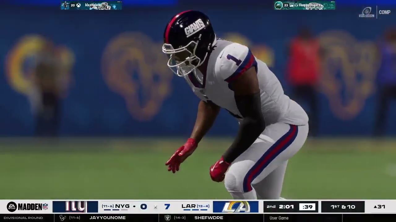 Madden Magic NFC Divisional Playoff Giants at Rams