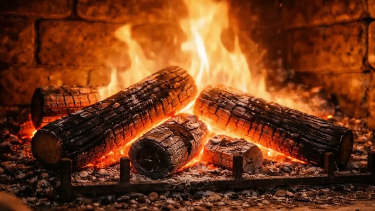 Fireplace Sounds for Sleeping 😴 | Warm & Cozy Night Ambience
