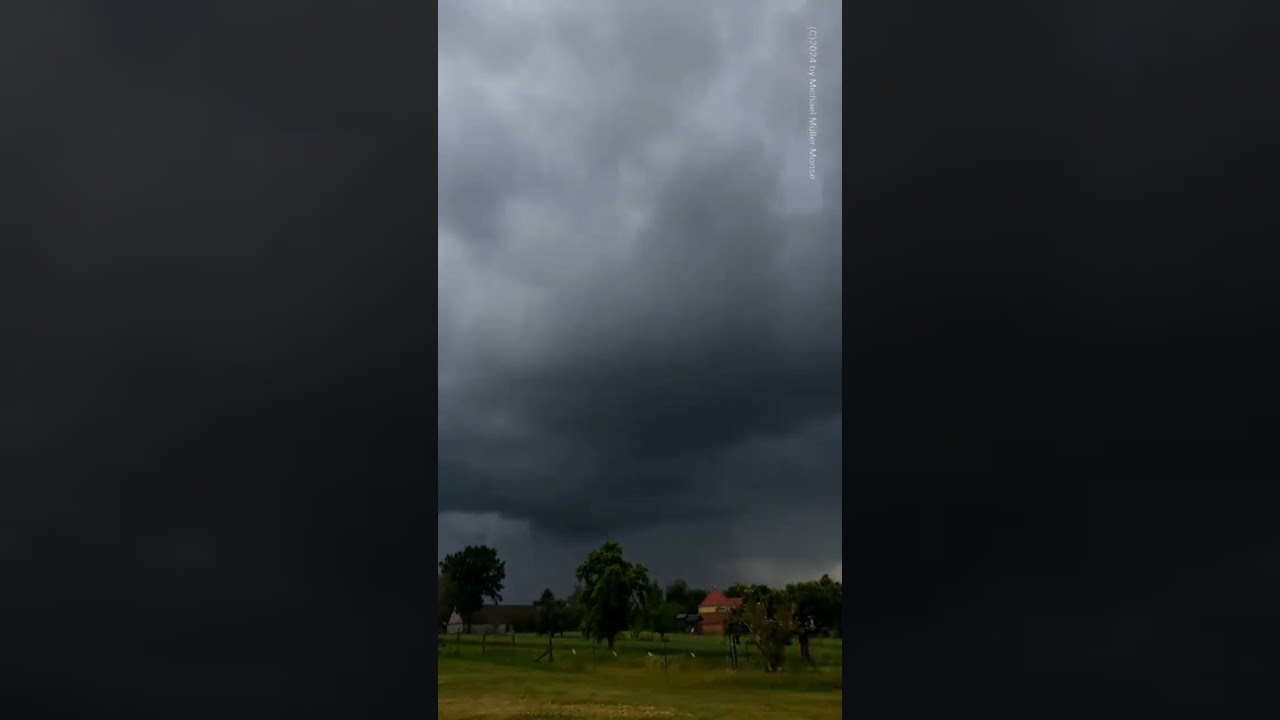 Gewitterzelle, Niederer Fläming, ein paar Blitze, leichter Regen, 19.05.24 ca.13 Uhr 