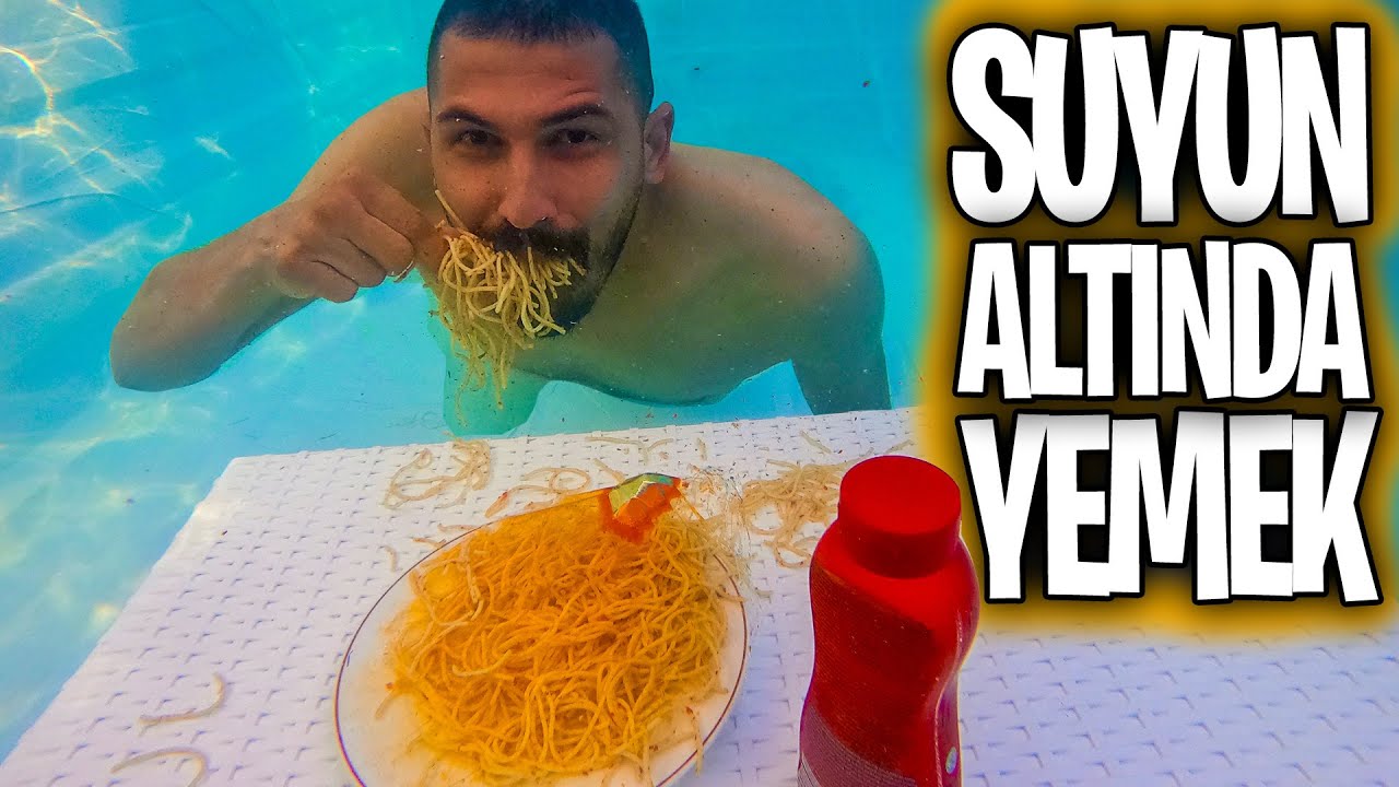 SU ALTINDA YEMEK YEME YARIŞMASI | KAYBEDEN KAMYONDAN UÇAR