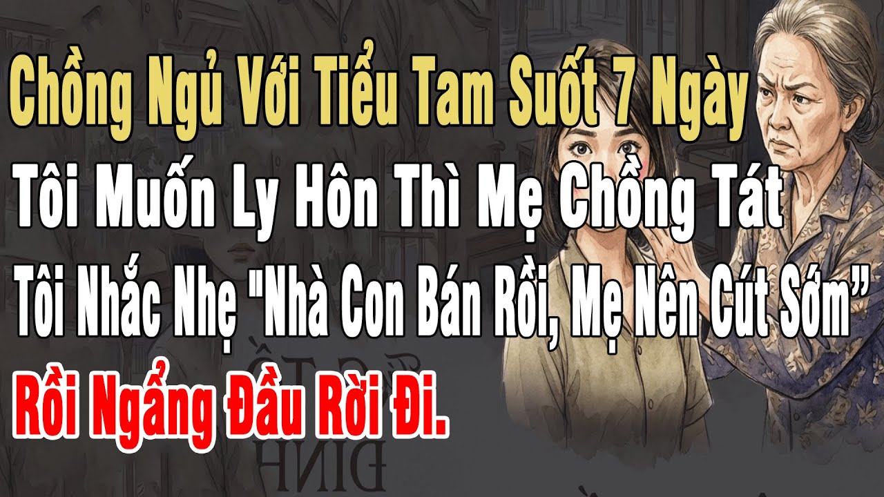 Chồng Ngủ Với Tiểu Tam 7N, Tôi Muốn Ly Hôn Thì Mẹ Ck Tát. Tôi Nói: