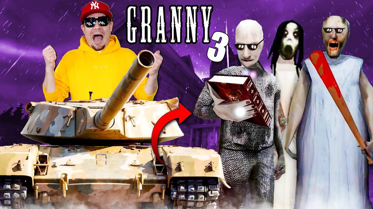 Uciekam CZOŁGIEM od BABCI GRANNY *jadę czołgiem* 👵 Granny 3 Tank Escape (Enhanced)