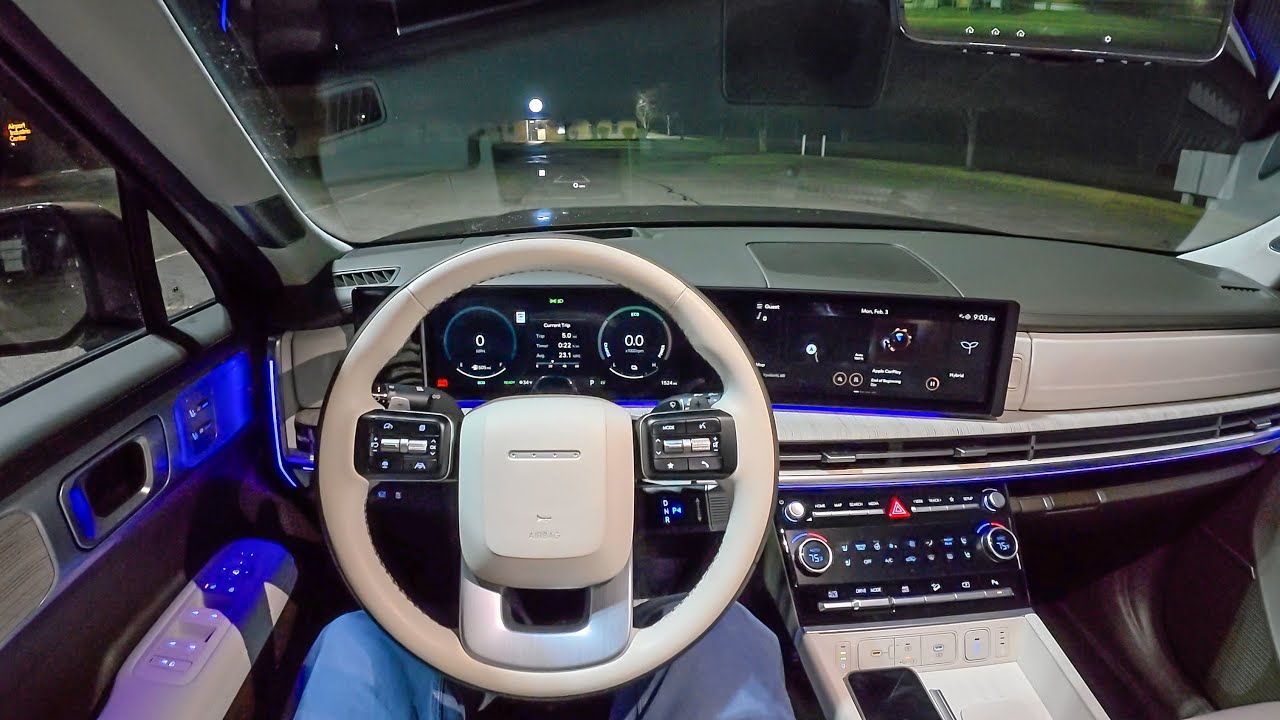2025 Hyundai Santa Fe Hybrid Calligraphy - POV Night Drive (Binaural Audio)