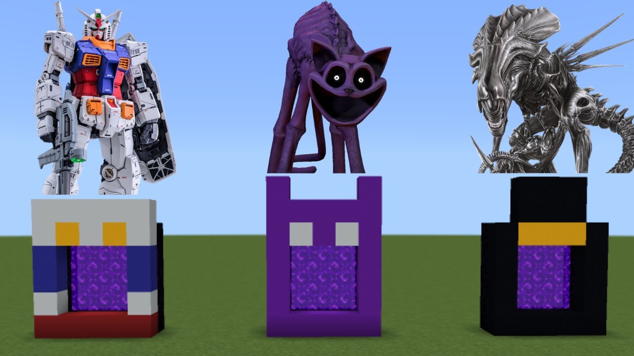 How To Make A Portal To Gundam RX 78-2 Catnap Alians in Minecraft