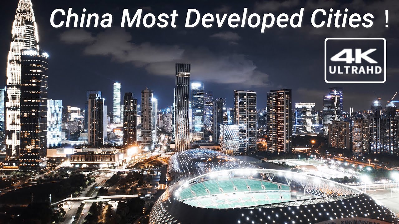 2023-2024 China Top10 Most Developed Cityscapes: 4K Pure Enjoyment Compilation with Beautiful Music