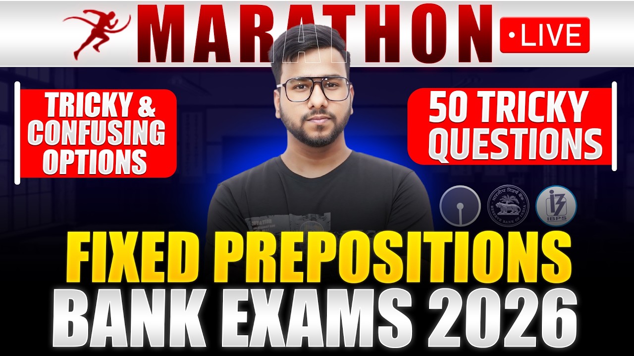 ✅ Top 50 Tricky Fixed Prepositions for Bank Exams 2026 | 🔴 Master Fixed Prepositions | Varun Sir