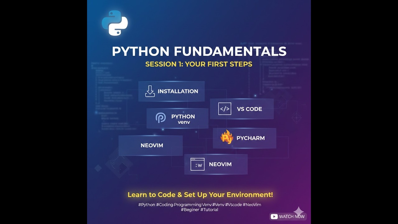 آموزش نصب Python در ویندوز + معرفی VS Code، PyCharm و NeoVim | دوره مقدماتی پایتون جلسه اول