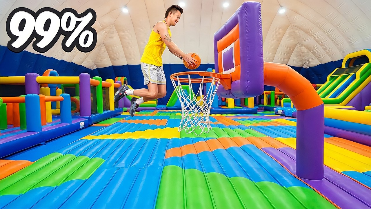 100 Extreme Bounce House Challenges But Only 1 Lets You Escape!-