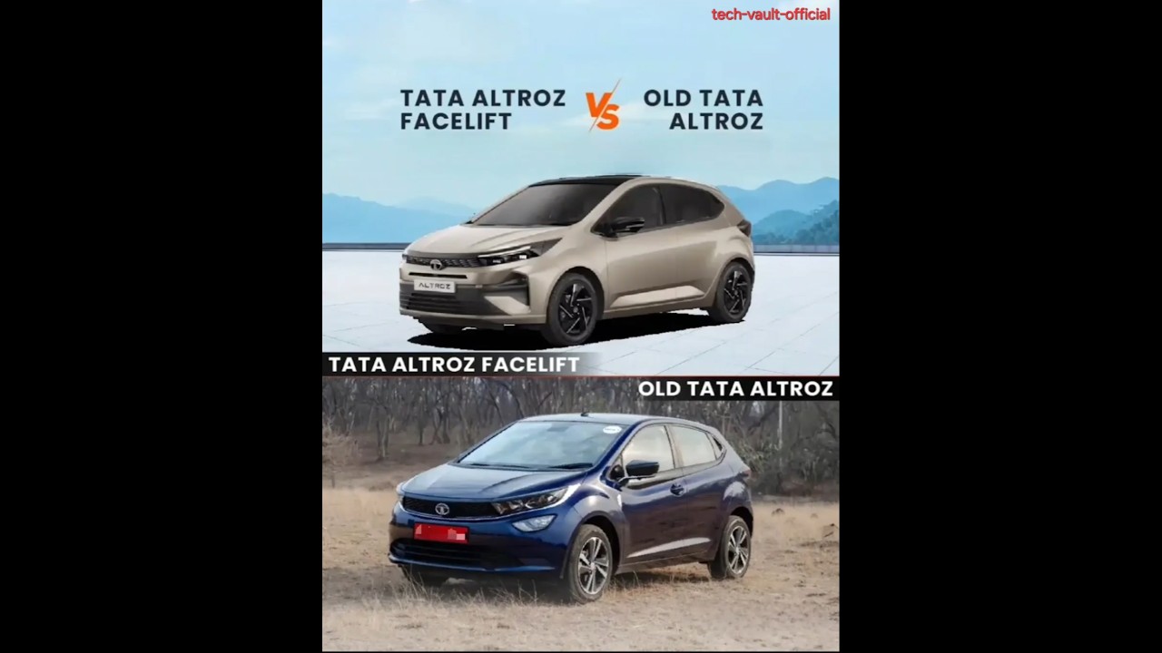 Tata altroz facelift vs old tata altroz compared #automobile #car #tata #altroz #hatchback #safety