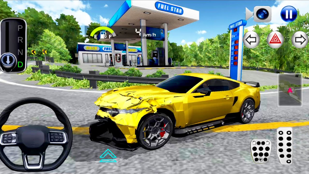 New Golden Ford Mustang GT Perking | 3d Driving Class Gameplay #gameplay #cargame 