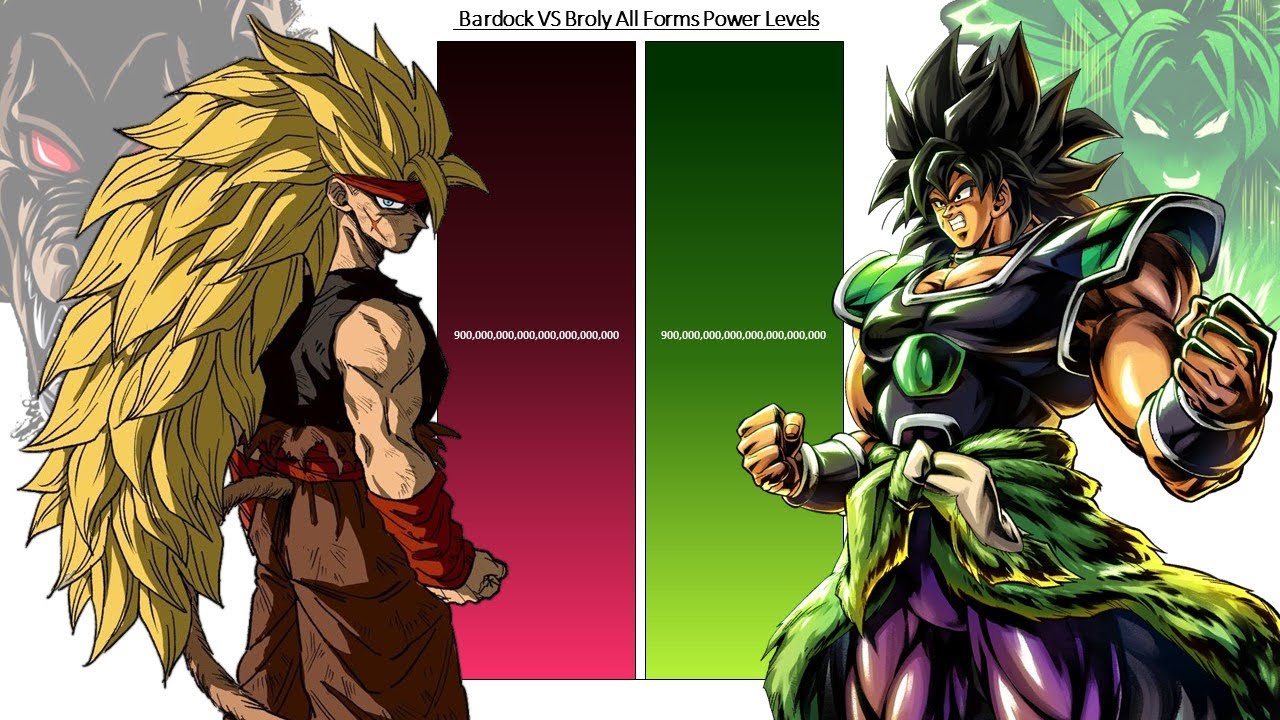 Bardock VS Broly All Forms Power Levels
