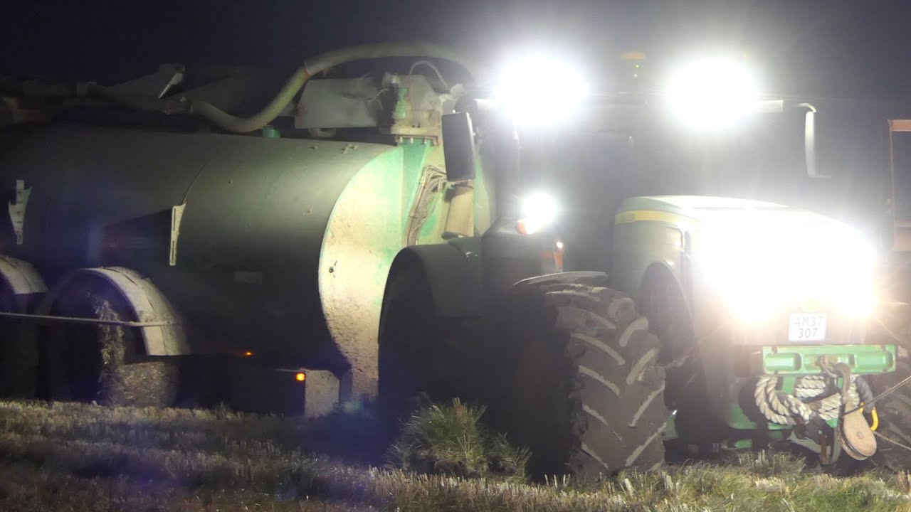 WORST STUCKS OF 2020 | John Deere 8370R Gets Totally Stuck w/ Samson PG25 Manure barrel on the back