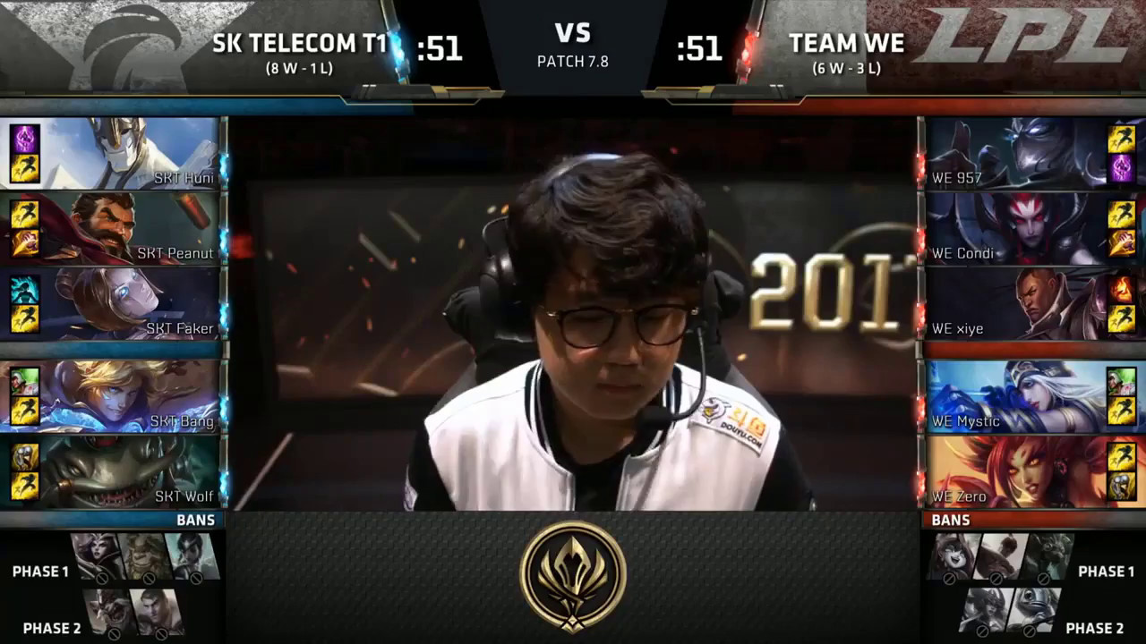 [MSI 2017 Group Stage] SKT vs WE highlights 15/05/2017 | Xiye use Lucian destroy Faker and SKT