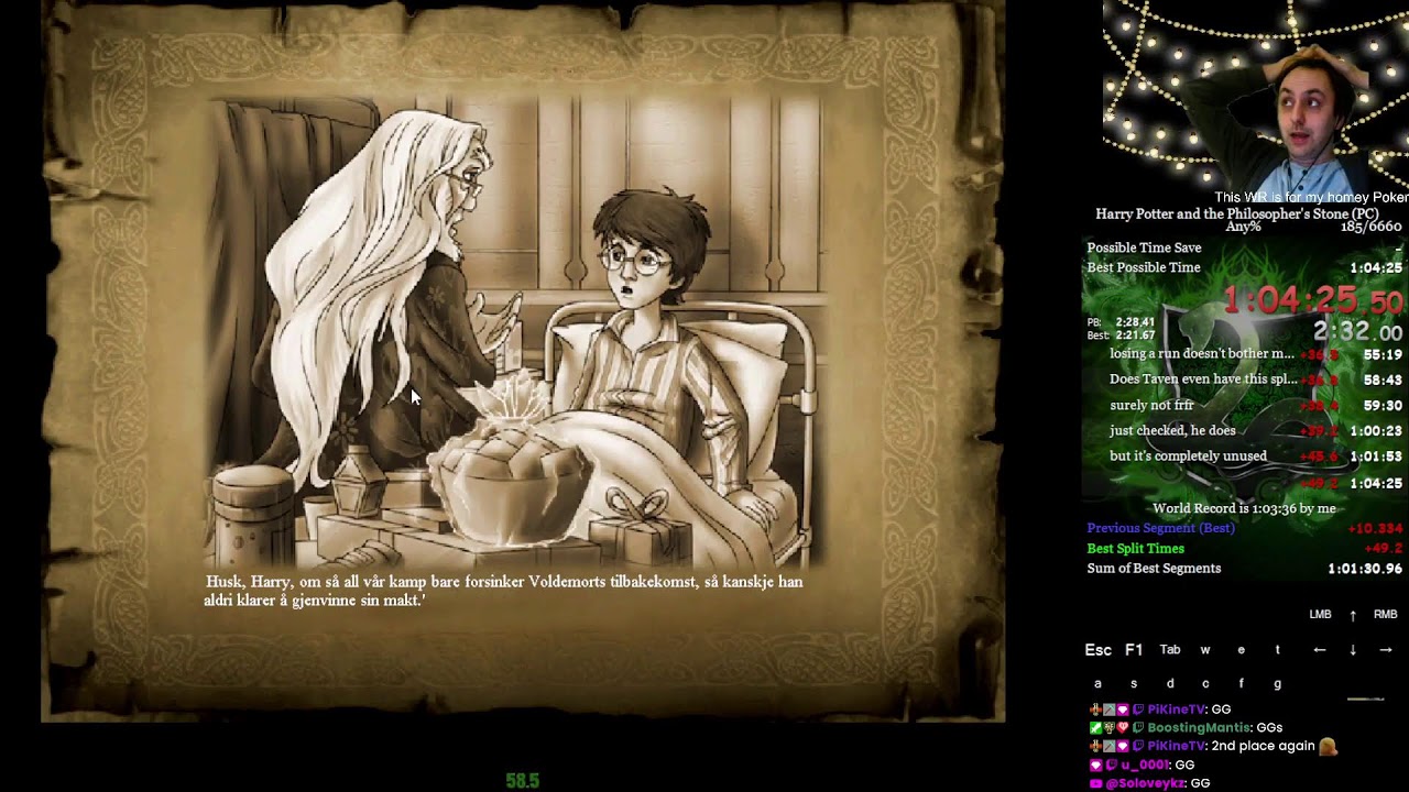 Harry Potter 1PC Any% Speedruns for WR/1:02