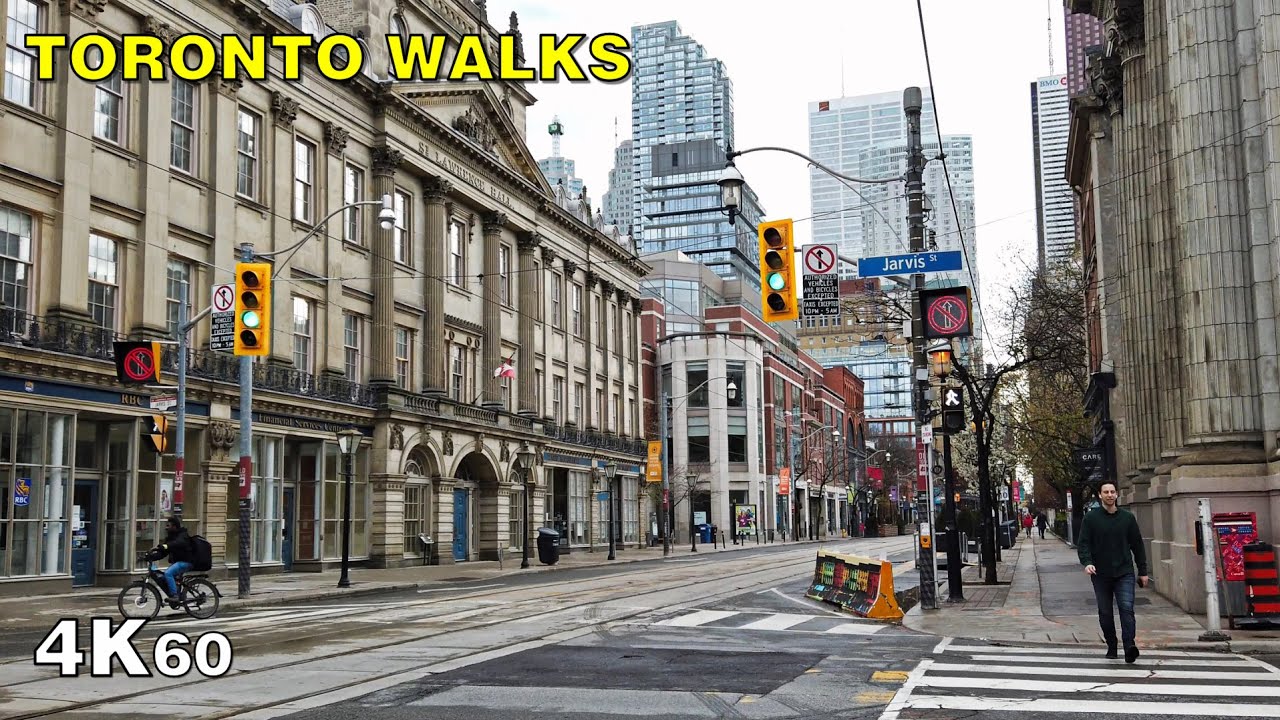Downtown Toronto Pandemic Walk - Charles, Jarvis & Front on May 15, 2020 [4K]