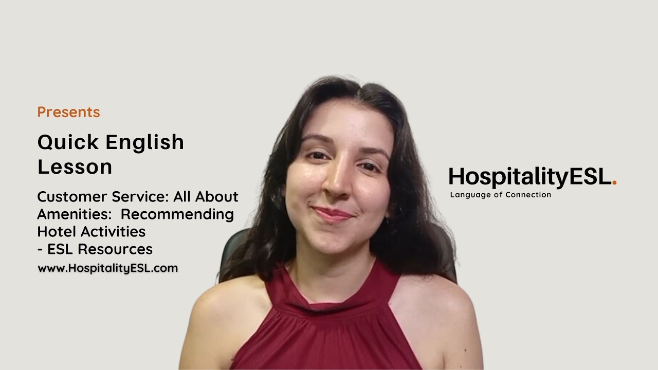 Unit 3️⃣ All About Amenities | Recommending Hotel Activities with Modal Verbs