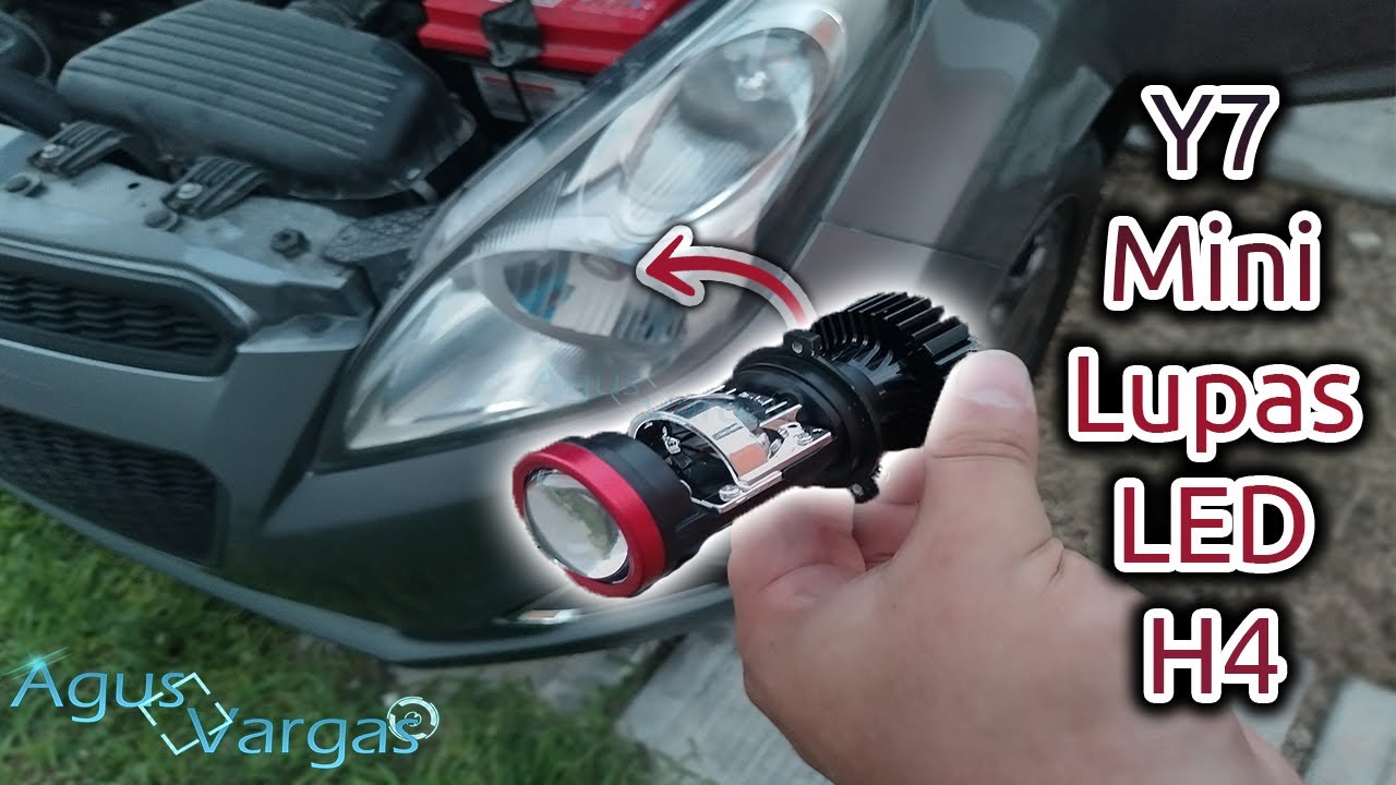 Y7 H4 MINI LUPAS LED / INSTALACIÓN Y PRUEBA ¿COMO ILUMINAN? | Agus Vargas