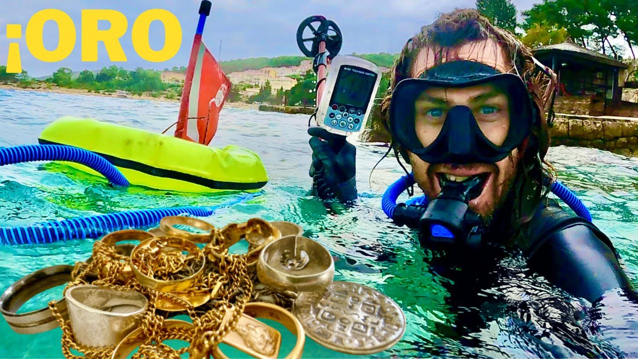 Encontré TODO ESTE ORO mientras buscaba TESOROS bajo el agua con un detector de metales
