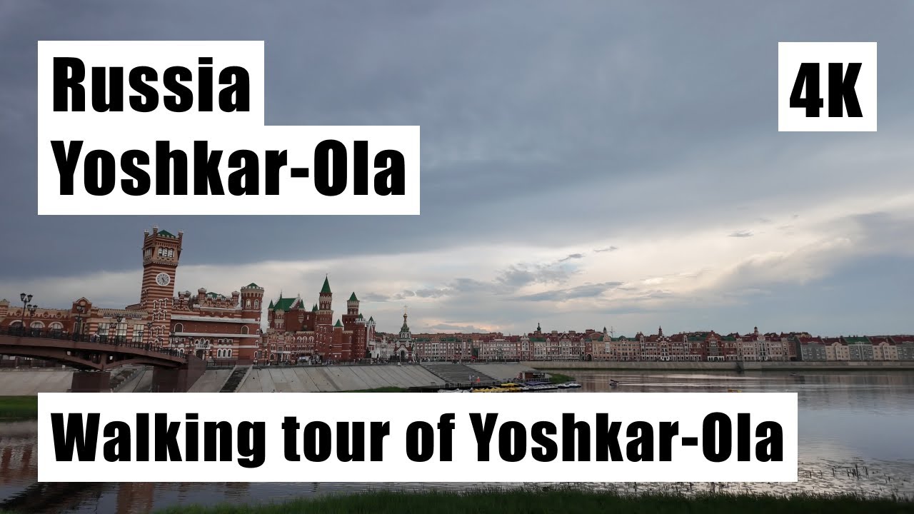 Russia, Mari El, Yoshkar-Ola, A lively walk along the scenic promenade of Yoshkar-Ola | [4k]