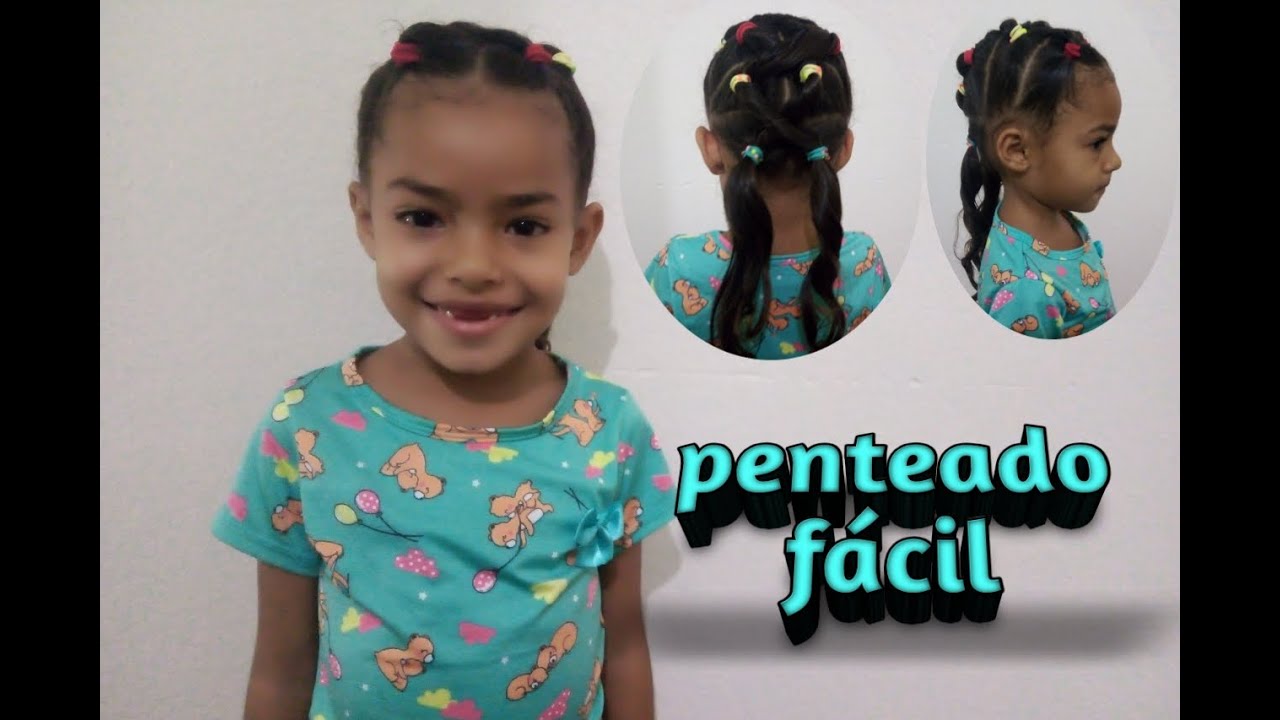 Penteado infatil f&aacute;cil e R&aacute;pido 2021(easy hairstyle) 🔴Mundo da Mimi🔴