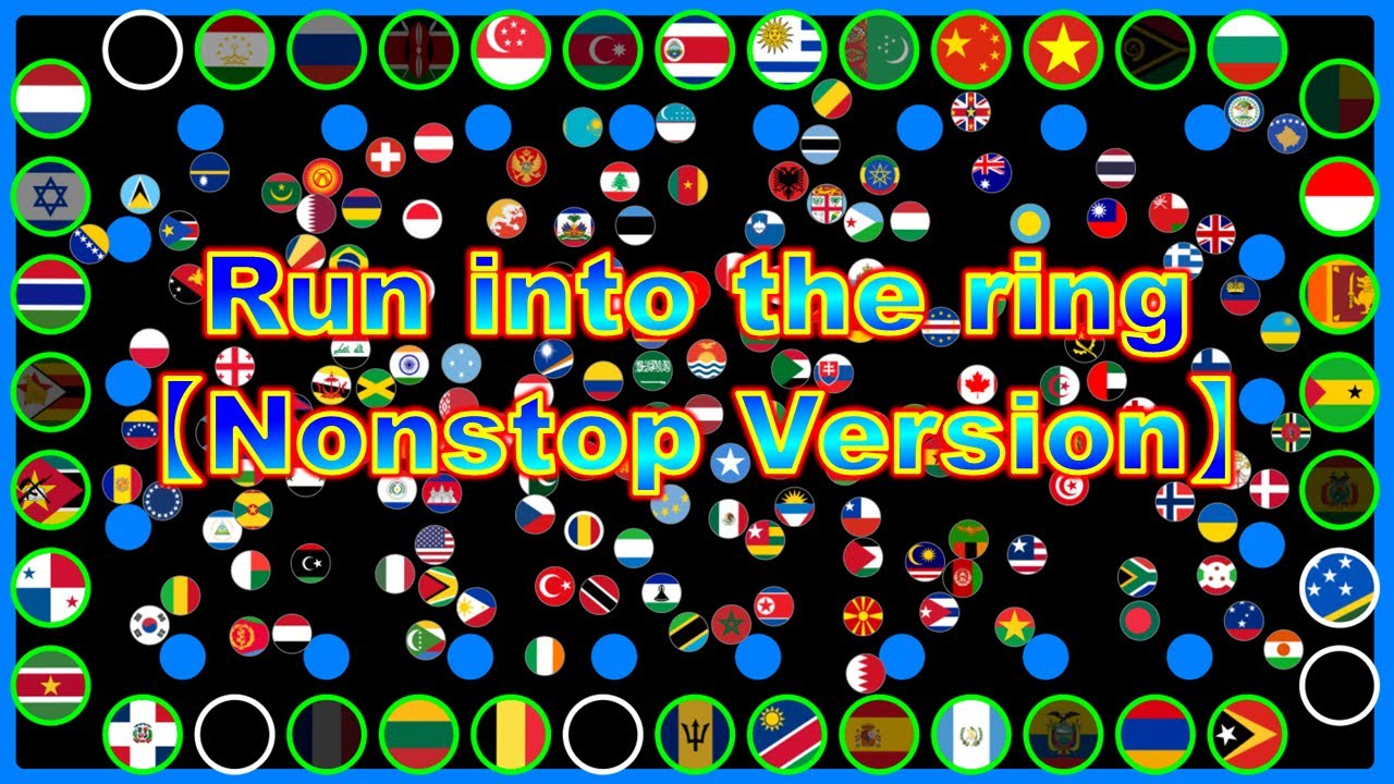 【nonstop version】Run into the ring ~200 countries survival marble race~| Marble Factory