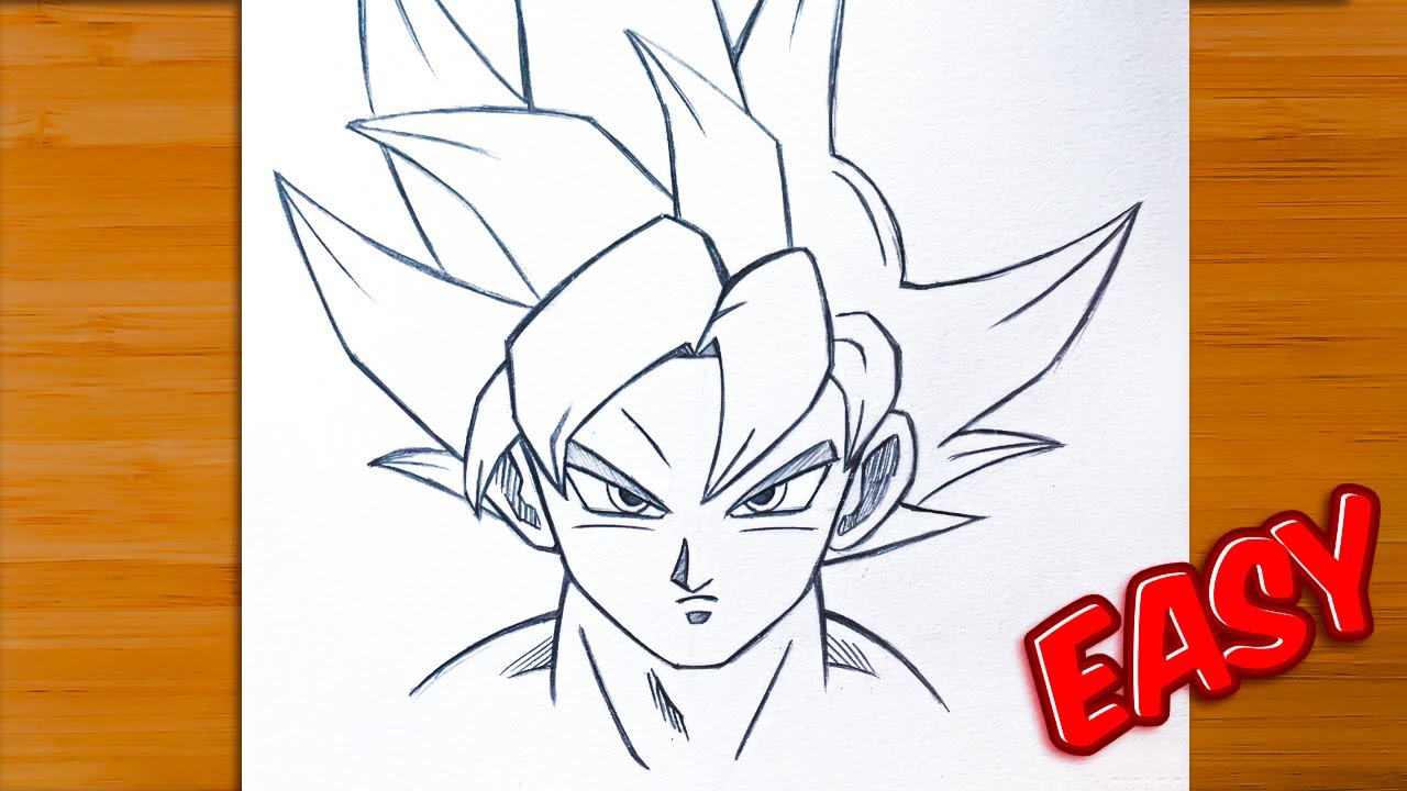 How to Draw Goku Ultra Instinct 👊 Step by Step for Beginners - Dragon Ball Super ✏️