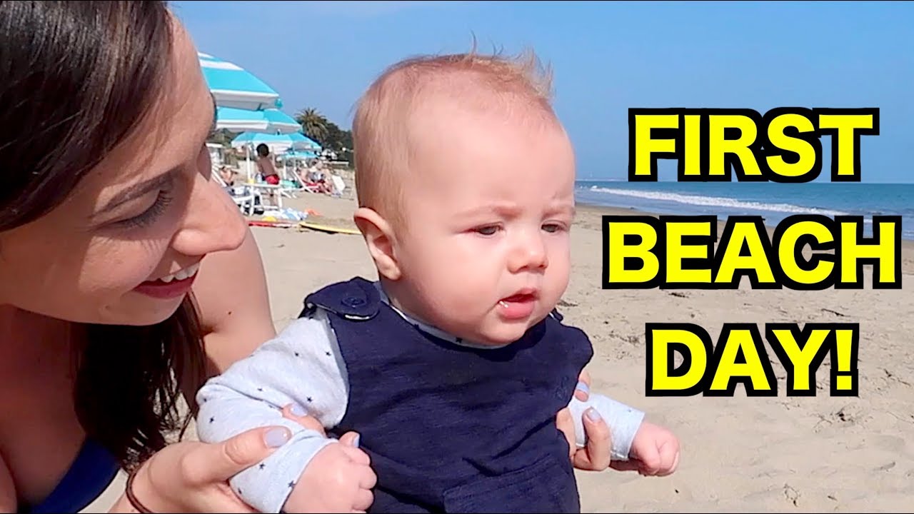BABY'S FIRST TIME AT THE BEACH!