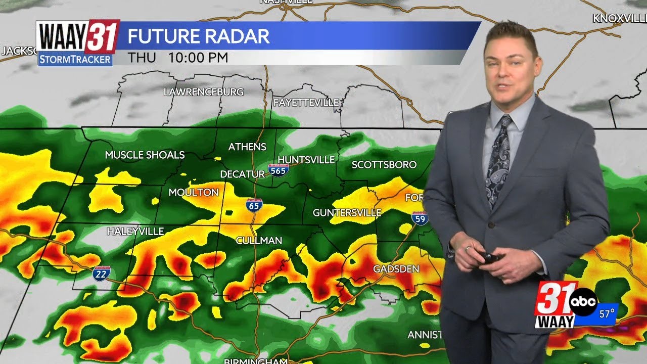 Rain winds down tonight across north Alabama